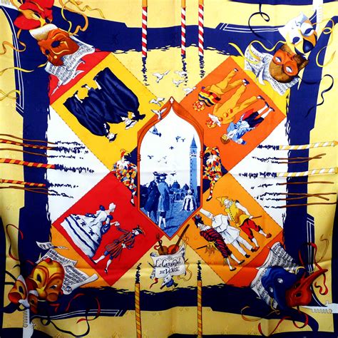 le carnaval de venise hermes scarf|Hermès Le Carnaval de Venise Silk Scarf .